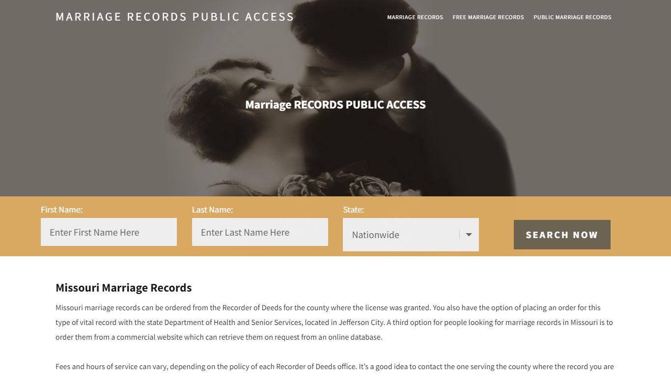 Missouri Marriage Records |Enter Name and Search | 14 Days Free